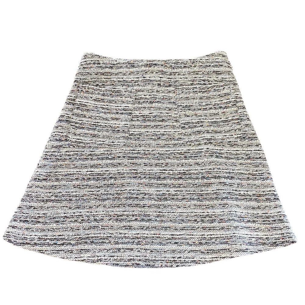 LOFT Tweed A-Line Elastic Waist Skirt XS